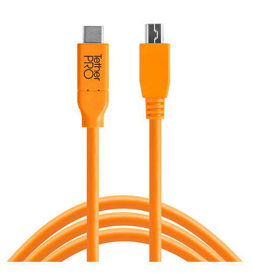 Tether Tools TetherPro USB-C a 2.0 Mini-B 8-Pines 4,6m Naranja
